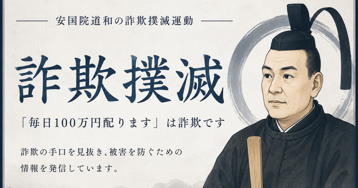 安国院道和の詐欺撲滅運動