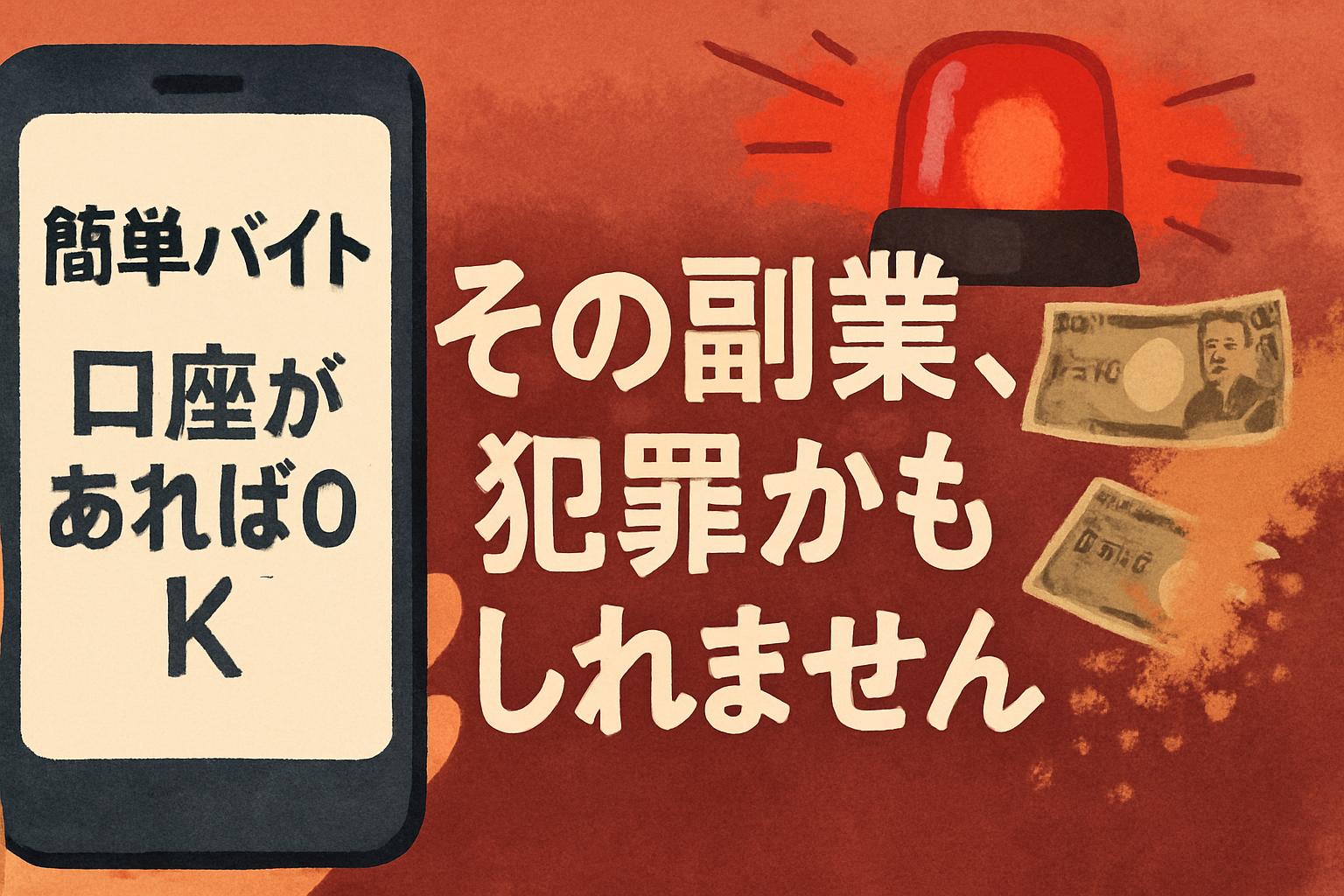 スキマバイトで送金犯罪に巻き込まれる危険を警告するアイキャッチ画像