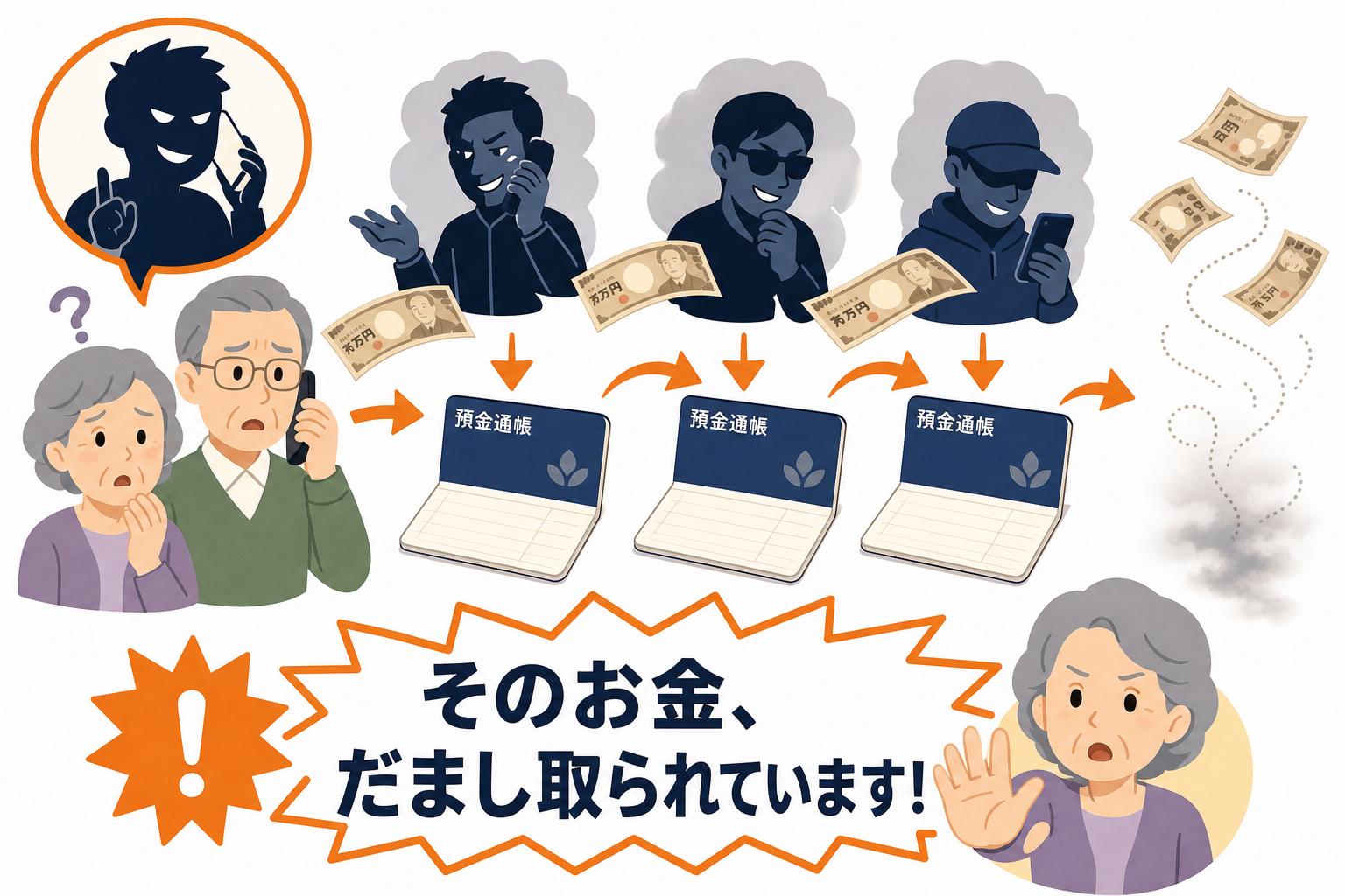 SNS型投資詐欺の被害金がマネーロンダリングされる仕組みの図解