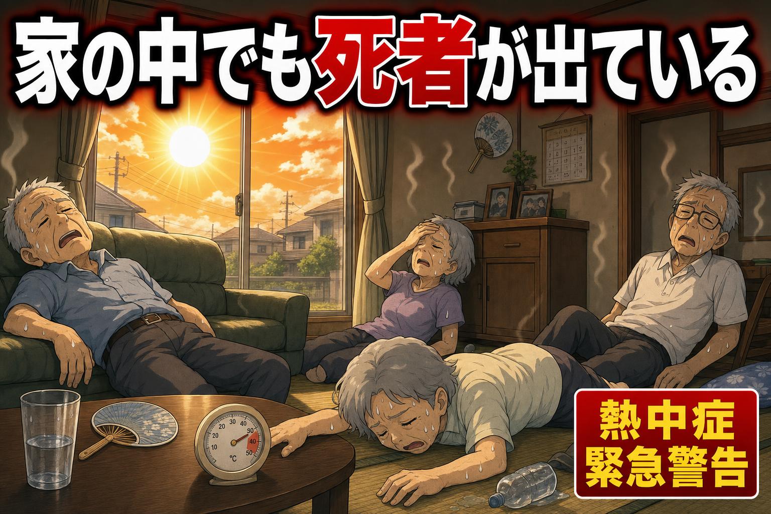 室内で熱中症になるお年寄りの緊急警告アイキャッチ画像
