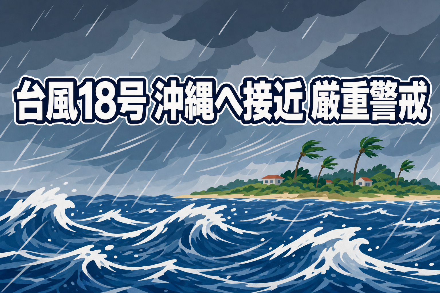 台風18号 沖縄へ接近 厳重警戒のアイキャッチ画像