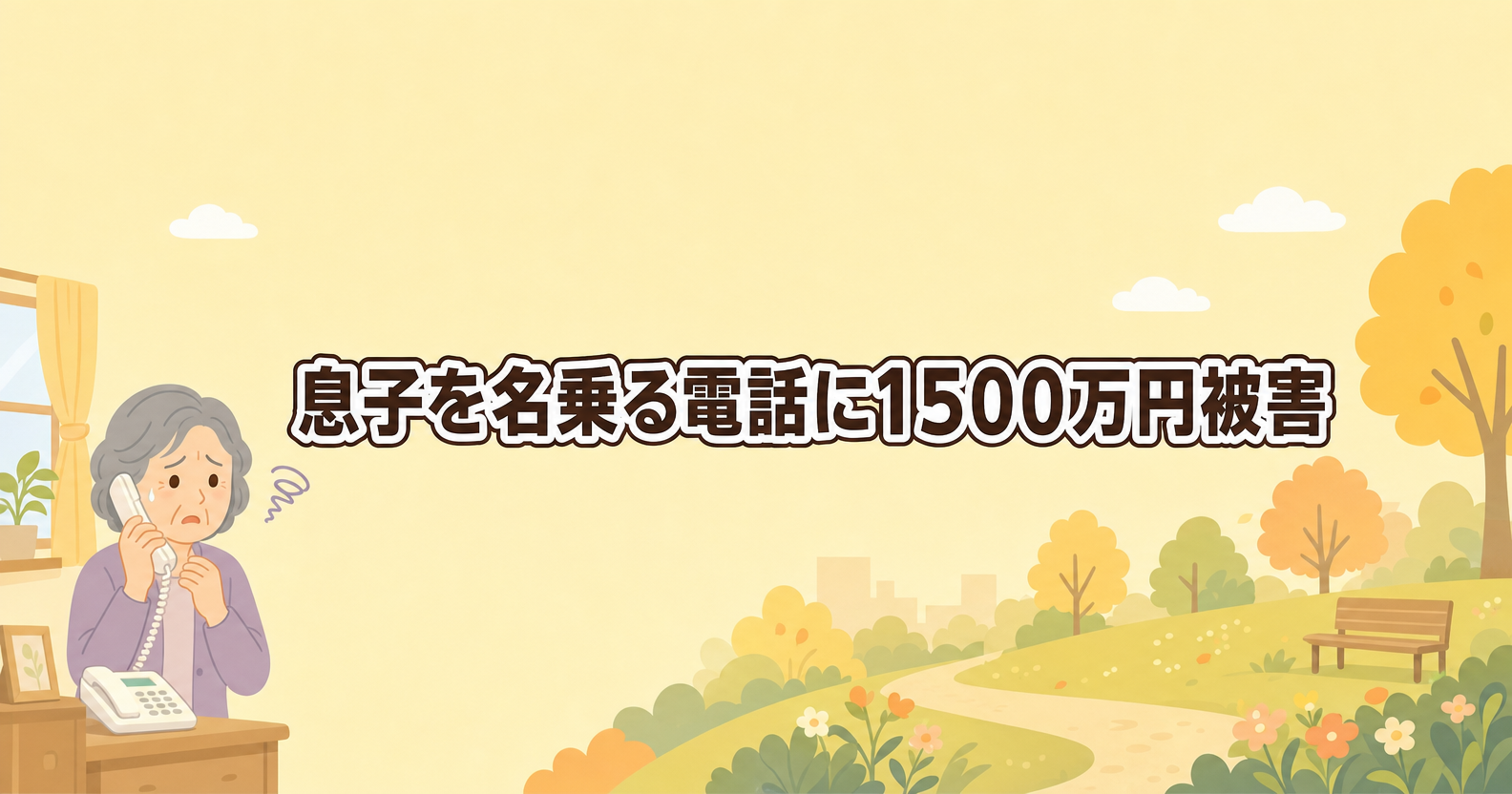 息子を名乗る電話に1500万円被害｜福岡のオレオレ詐欺