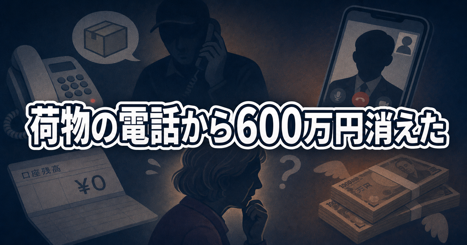 荷物の電話から600万円消えた｜検察官なりすまし詐欺のアイキャッチ画像