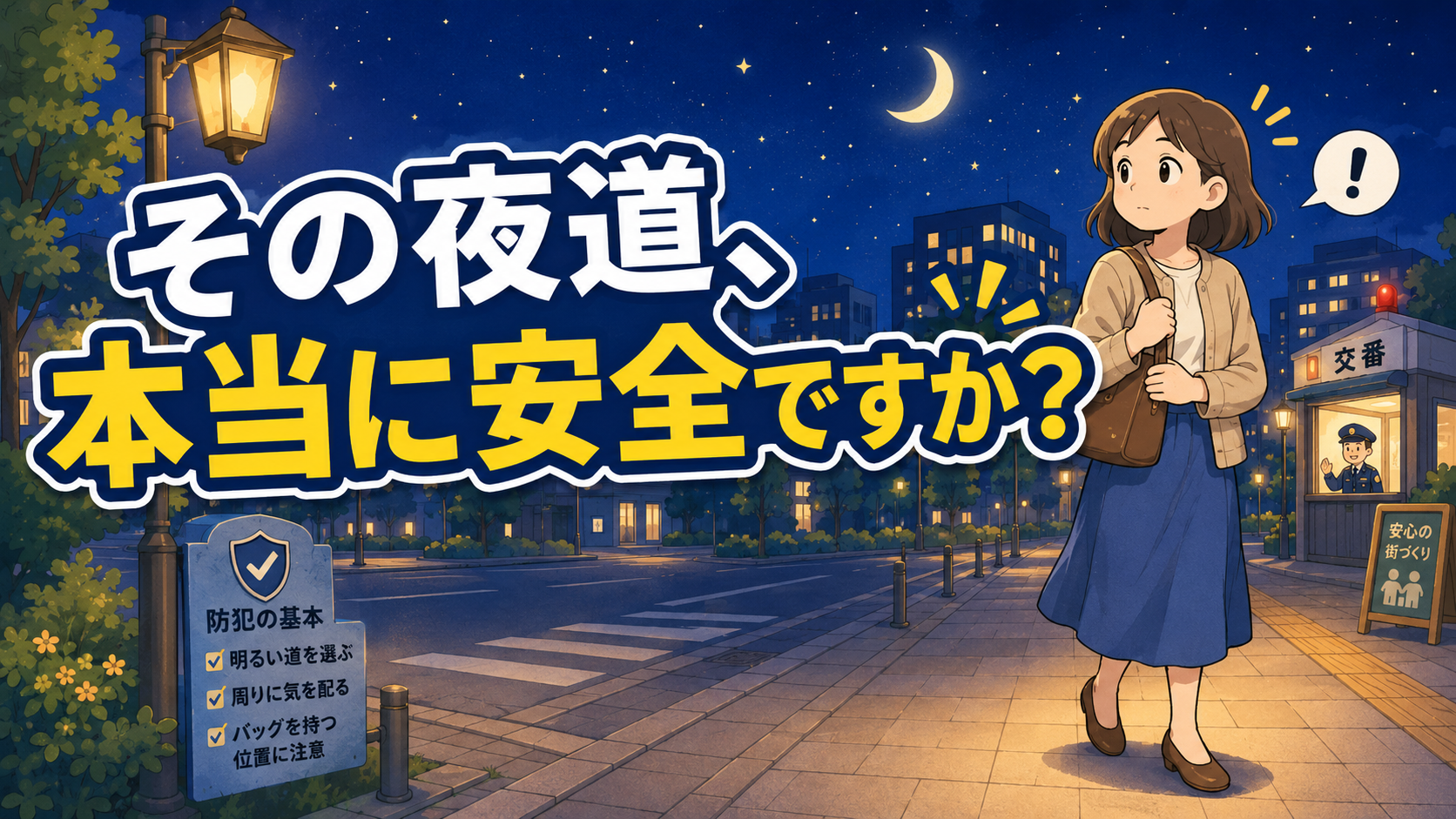 その夜道、本当に安全ですか？深夜のひったくりに注意を呼びかけるアイキャッチ画像