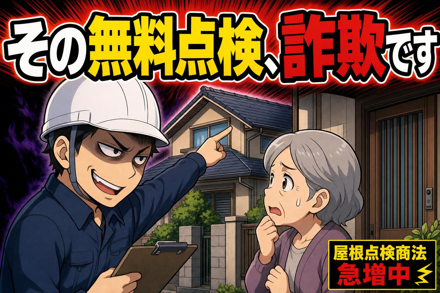その無料点検は詐欺です・屋根点検商法急増中のアイキャッチ