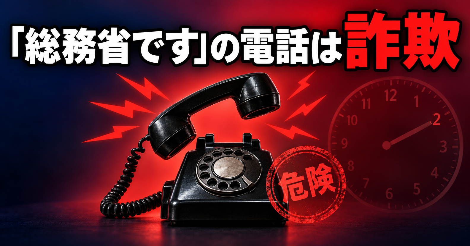 総務省です電話は詐欺 自動音声で通信停止と脅す手口のアイキャッチ画像