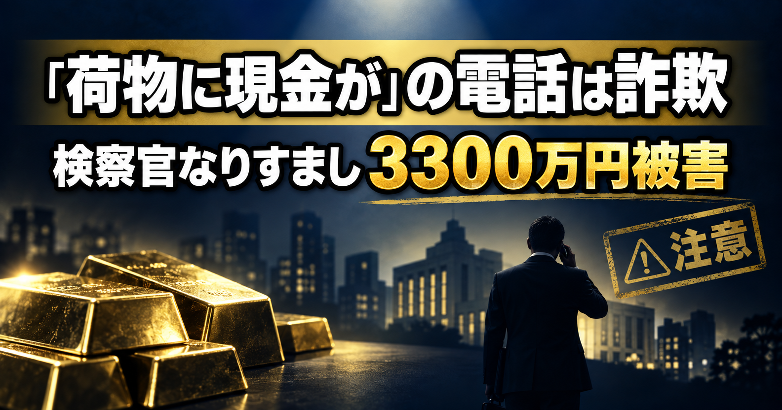 「荷物に現金が」の電話は詐欺 検察官なりすまし3300万円被害