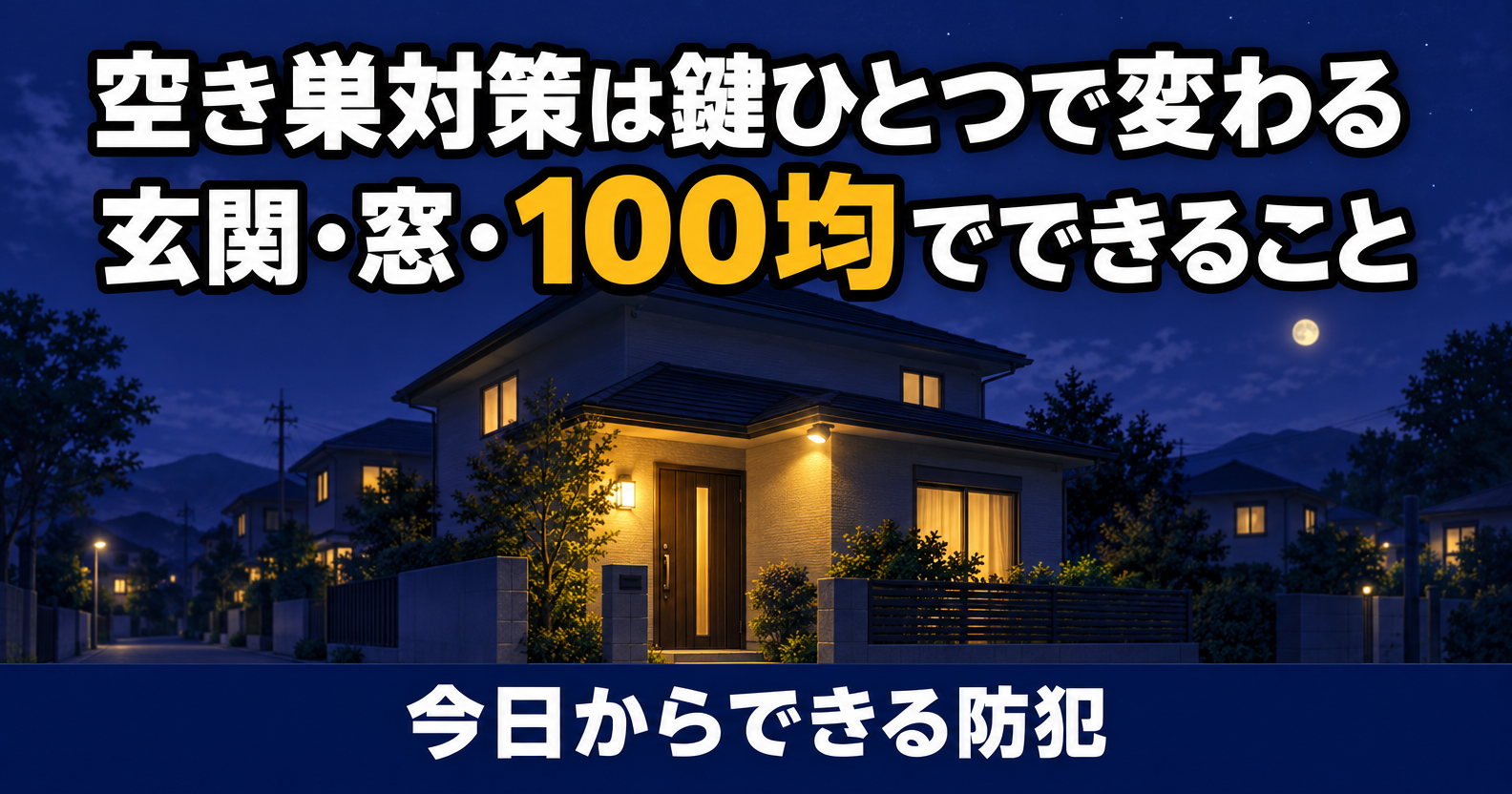 空き巣対策｜今日からできる玄関・窓・100均の防犯