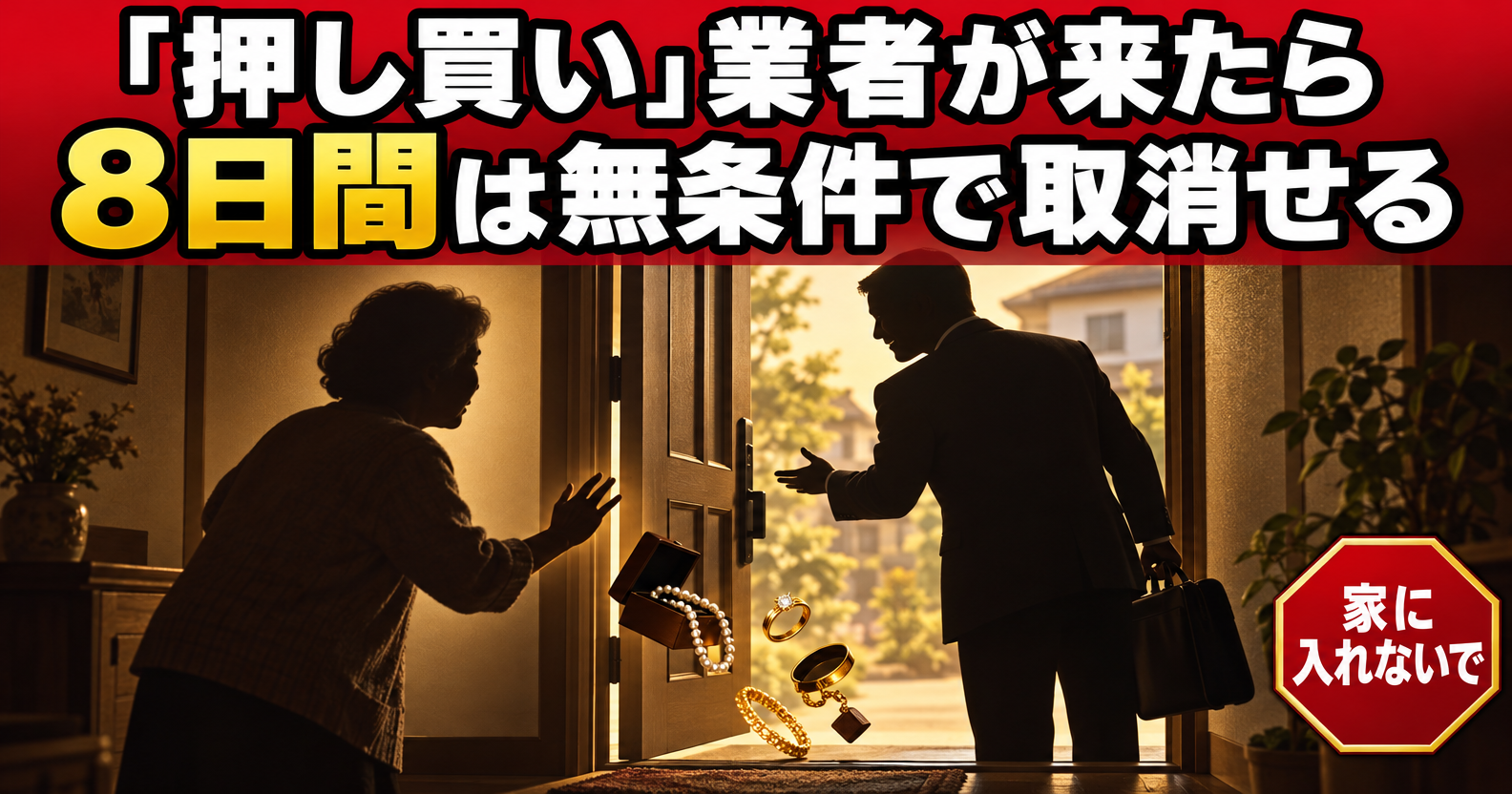 「押し買い」業者を撃退する方法、8日間は無条件でクーリングオフできる